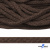 Шнур плетеный d-6 мм, 70% хлопок 30% полиэстер, уп.90+/-1 м, цв.1073-т.коричневый - купить в Артеме. Цена: 594 руб.
