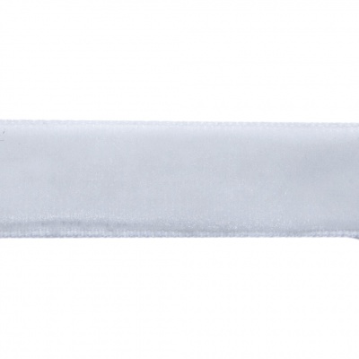 Лента бархатная нейлон, шир.12 мм, (упак. 45,7м), цв.01-белый - купить в Артеме. Цена: 457.61 руб.