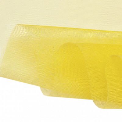 Фатин жесткий 16-68, 22 гр/м2, шир.180см, цвет жёлтый - купить в Артеме. Цена 89.29 руб.