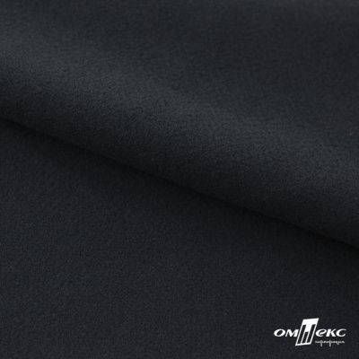 Трикотажное полотно "Капри" 100% полиэстр, 152см, 320 г/м2, чёрный, м - купить в Артеме. Цена 374 руб.