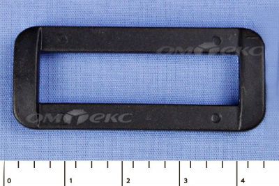 0350РР - пряжка пластиковая регулировочная двухщелевая 32 мм (1,25")- черная - купить в Артеме. Цена: 1.96 руб.