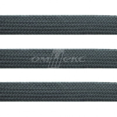 Шнур плетеный (плоский) d-12 мм, (уп.90+/-1м), 100% полиэстер, цв.272 - серый - купить в Артеме. Цена: 8.62 руб.
