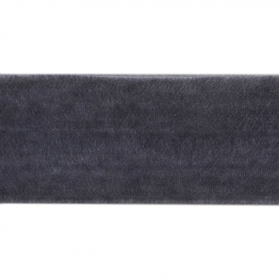 Лента бархатная нейлон, шир.25 мм, (упак. 45,7м), цв.189-т.серый - купить в Артеме. Цена: 981.09 руб.