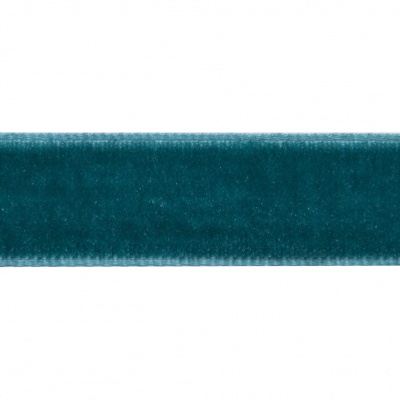 Лента бархатная нейлон, шир.12 мм, (упак. 45,7м), цв.65-изумруд - купить в Артеме. Цена: 392 руб.