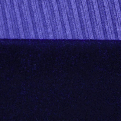 Бархат стрейч №14, 240 гр/м2, шир.160 см, (2,6 м/кг), цвет т.синий - купить в Артеме. Цена 740.88 руб.