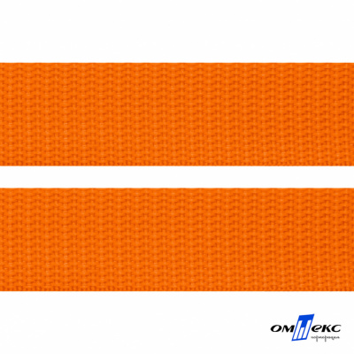 Оранжевый- цв.523 -Текстильная лента-стропа 550 гр/м2 ,100% пэ шир.25 мм (боб.50+/-1 м) - купить в Артеме. Цена: 405.80 руб.