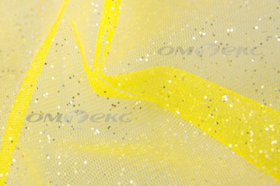Сетка Глиттер, 40 гр/м2, шир.160см, цвет жёлтый - купить в Артеме. Цена 163.01 руб.