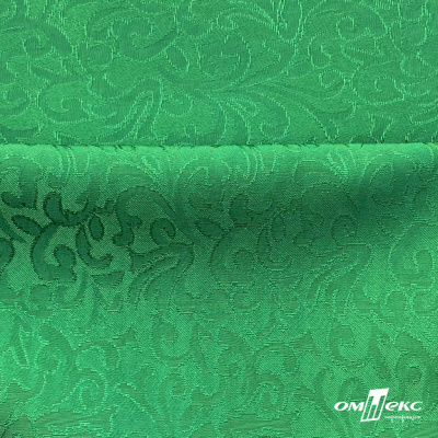 Ткань жаккард королевский, 100% полиэстр 180 г/м 2, шир.150 см, цв-зеленый - купить в Артеме. Цена 293.39 руб.