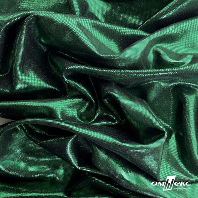 Трикотажное полотно голограмма, шир.140 см, #602 -чёрный/зелёный - купить в Артеме. Цена 385.88 руб.