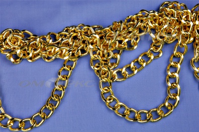 Цепь металл декоративная №11 (17*13) золото (10+/-1 м)  - купить в Артеме. Цена: 1 341.87 руб.