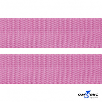 Розовый- цв.513-Текстильная лента-стропа 550 гр/м2 ,100% пэ шир.30 мм (боб.50+/-1 м) - купить в Артеме. Цена: 475.36 руб.