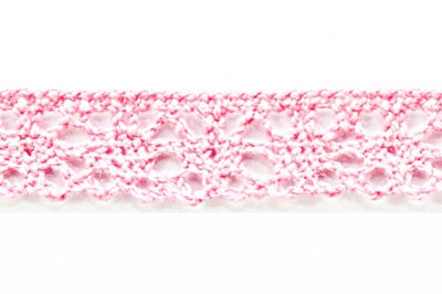 Тесьма кружевная 0621-1607, шир. 15 мм/уп. 20+/-1 м, цвет 096-розовый - купить в Артеме. Цена: 302.42 руб.