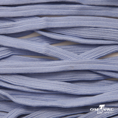 Шнур плетеный (плоский) d-12 мм, (уп.90+/-1м), 100% полиэстер, цв.259 - голубой - купить в Артеме. Цена: 8.62 руб.