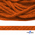 Шнур плетеный d-6 мм, 70% хлопок 30% полиэстер, уп.90+/-1 м, цв.1066-апельсин - купить в Артеме. Цена: 588 руб.