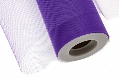 Фатин в шпульках 16-85, 10 гр/м2, шир. 15 см (в нам. 25+/-1 м), цвет фиолетовый - купить в Артеме. Цена: 100.69 руб.