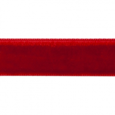 Лента бархатная нейлон, шир.12 мм, (упак. 45,7м), цв.45-красный - купить в Артеме. Цена: 392 руб.