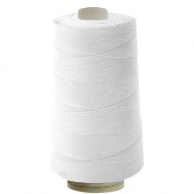 Швейные нитки (армированные) 28S/2, нам. 2 500 м, цвет белый - купить в Артеме. Цена: 148.95 руб.