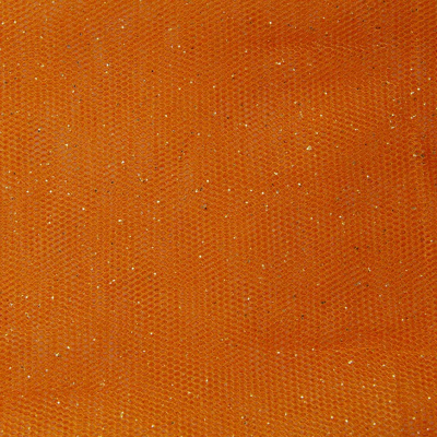 Сетка Глиттер, 24 г/м2, шир.145 см., оранжевый - купить в Артеме. Цена 117.24 руб.