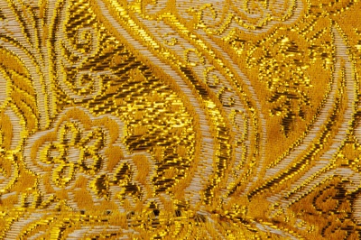 Ткань костюмная жаккард №12, 140 гр/м2, шир.150см, цвет жёлтый - купить в Артеме. Цена 383.29 руб.