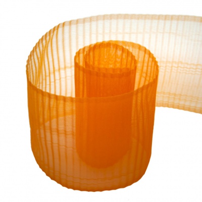 Лента капроновая "Гофре", шир. 110 мм/уп. 50 м, цвет оранжевый - купить в Артеме. Цена: 26.93 руб.