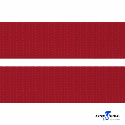 Красный- цв.171 -Текстильная лента-стропа 550 гр/м2 ,100% пэ шир.20 мм (боб.50+/-1 м) - купить в Артеме. Цена: 318.85 руб.