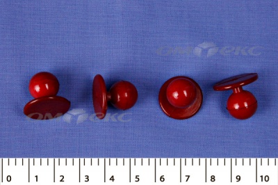Пуговица поварская "Пукля", 10 мм, цвет красный - купить в Артеме. Цена: 2.28 руб.