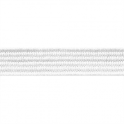 Резиновые нити с текстильным покрытием, шир. 6 мм (182 м/уп), цв.-белый - купить в Артеме. Цена: 705.59 руб.