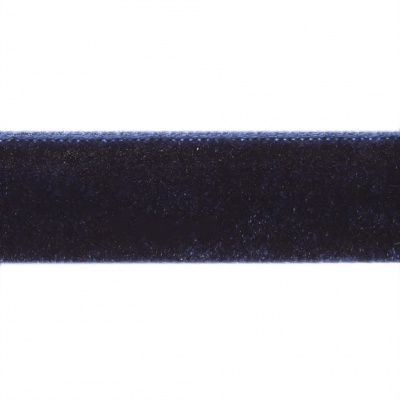 Лента бархатная нейлон, шир.12 мм, (упак. 45,7м), цв.180-т.синий - купить в Артеме. Цена: 411.60 руб.