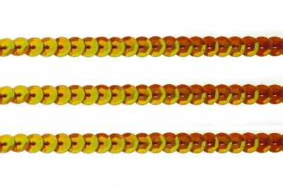 Пайетки "ОмТекс" на нитях, CREAM, 6 мм С / упак.73+/-1м, цв. 88 - оранжевый - купить в Артеме. Цена: 300.55 руб.