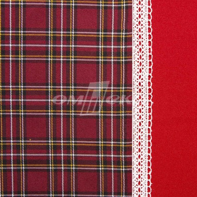 Ткань костюмная клетка 24379 2012, 230 гр/м2, шир.150см, цвет бордовый/бел/жел - купить в Артеме. Цена 539.74 руб.