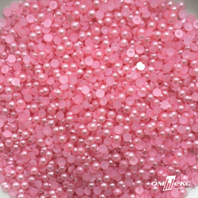 0404-5146G-Полубусины пластиковые круглые "ОмТекс", 4 мм, (уп.50гр=2500+/-10шт), цв.101-св.розовый - купить в Артеме. Цена: 63.50 руб.