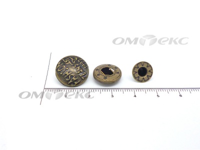 Кнопки металл 15 мм альфа антик с рис.№3  - купить в Артеме. Цена: 2.90 руб.