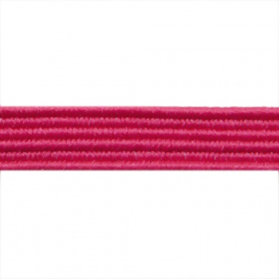 Резиновые нити с текстильным покрытием, шир. 6 мм ( упак.30 м/уп), цв.- 84-фуксия - купить в Артеме. Цена: 155.22 руб.