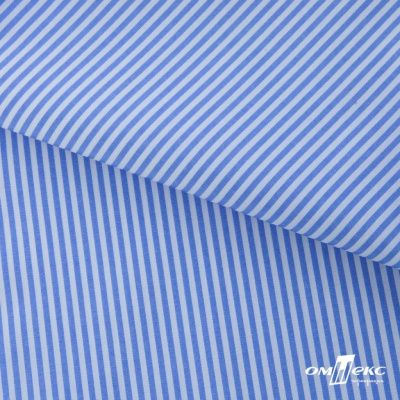 Ткань сорочечная Полоска Кенди, 115 г/м2, 58% пэ,42% хл, шир.150 см, цв.2-голубой, (арт.110) - купить в Артеме. Цена 306.69 руб.