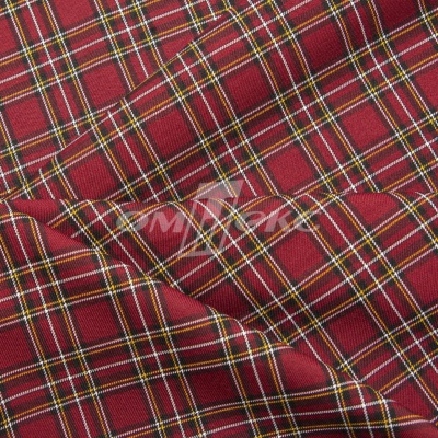 Ткань костюмная клетка 24379 2012, 230 гр/м2, шир.150см, цвет бордовый/бел/жел - купить в Артеме. Цена 539.74 руб.