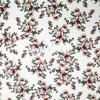 Плательная ткань "Фламенко" 23.1, 80 гр/м2, шир.150 см, принт растительный - купить в Артеме. Цена 264.56 руб.