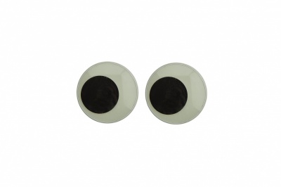 Глазки для игрушек, круглые, с бегающими зрачками, 10 мм/упак.50+/-2 шт, цв. -черно-белые - купить в Артеме. Цена: 35.56 руб.