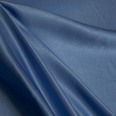 Поли креп-сатин 16-4132, 125 (+/-5) гр/м2, шир.150см, цвет голубой - купить в Артеме. Цена 155.57 руб.