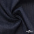 Ткань костюмная "Джинс" с начесом, 320 г/м2, 80% хлопок 20%полиэстер, шир. 160 см, т.синий - купить в Артеме. Цена 492.24 руб.