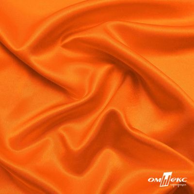 Поли креп-сатин 15-1263, 125 (+/-5) гр/м2, шир.150см, цвет оранжевый - купить в Артеме. Цена 155.57 руб.