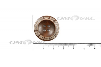 Пуговица деревянная круглая №53 (25мм) - купить в Артеме. Цена: 3.68 руб.