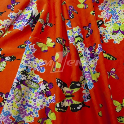 Плательная ткань "Софи" 7.1, 75 гр/м2, шир.150 см, принт бабочки - купить в Артеме. Цена 241.49 руб.