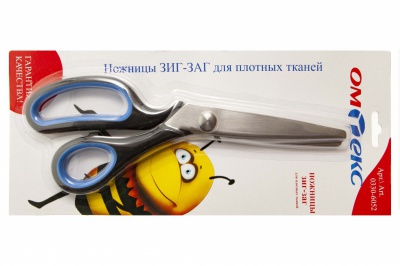 Ножницы арт.0330-6052 "ЗИГ-ЗАГ" 5 мм, для плотных тканей , 9"/ 229 мм - купить в Артеме. Цена: 733.08 руб.