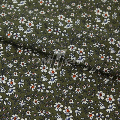 Плательная ткань "Фламенко" 11.2, 80 гр/м2, шир.150 см, принт растительный - купить в Артеме. Цена 259.21 руб.