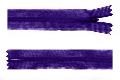 Молния потайная Т3 866, 50 см, капрон, цвет фиолетовый - купить в Артеме. Цена: 8.62 руб.