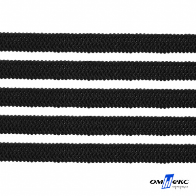 Лента эластичная вязанная (резинка) 4 мм (200+/-1 м) 400 гр/м2 черная бобина "ОМТЕКС" - купить в Артеме. Цена: 1.78 руб.