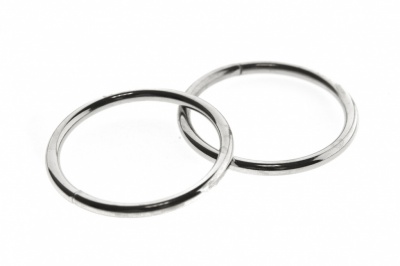 Кольцо металлическое №40 мм, цв.-никель - купить в Артеме. Цена: 4.49 руб.