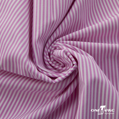 Ткань сорочечная Полоска Кенди, 115 г/м2, 58% пэ,42% хл, шир.150 см, цв.1-розовый, (арт.110) - купить в Артеме. Цена 306.69 руб.