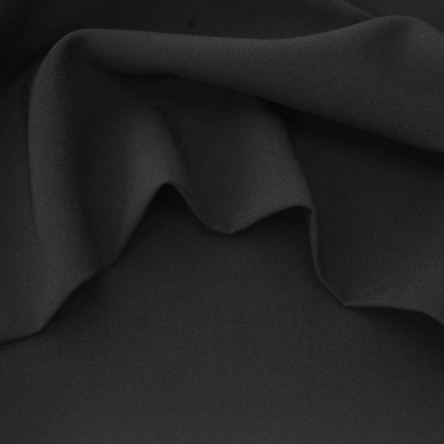 Костюмная ткань "Элис", 220 гр/м2, шир.150 см, цвет чёрный - купить в Артеме. Цена 308 руб.