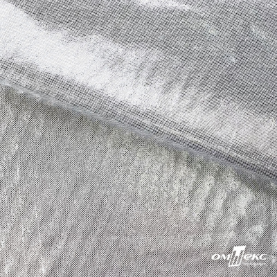 Трикотажное полотно голограмма, шир.140 см, #602 -белый/серебро - купить в Артеме. Цена 385.88 руб.